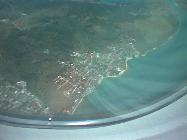 out the window